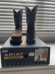 Ariat Men's 9.5 Wide WorkHog® XT Patriot H2O Brown Work Boots 10036002