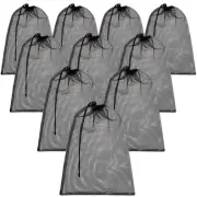 10 Pcs Mesh Bags Drawstring Laundry Bags Large Nylon Mesh Gift Dishwasher Bag...