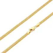 10K Yellow Gold Mens 2.5mm Franco Square Box Foxtail Wheat Necklace Chain 30"