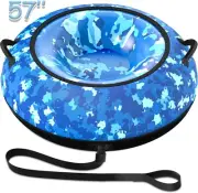 Heavy Duty 57" Snow Tube for Adults & Kids - Durable Cold Resistant Sled