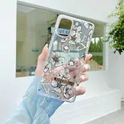 For Samsung Galaxy Note20 Translucent Plating Flower Phone Case