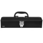 P.I.T. 15'' Small Tool Box, Portable Metal Tool Box, Black Mini Tool Chest, P...