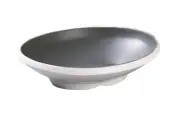 Yanco China DI-6108 Discover Grey Melamine 16 oz. 8" x 6.5" Oval Plate - 2 Doz
