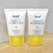 2 Supergoop! UNSEEN SUNSCREEN SPF 40 Travel Mini 0.5oz 15mL Ea Sealed EXP 5/2027