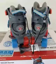 Roller Skates Schwinn Adjustable Fits Sizes 1-2-3-4Challenge Series Flash 2 Grey