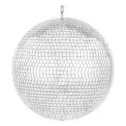 Mirror Disco Ball 395 mm Silver Party Large Disco Ball with Hanging Ring
