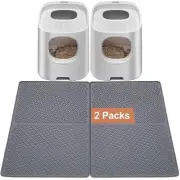 2PCS Silicone Large Cat Litter Mat 28 * 20in - Big Cat Litter Box Mat Scatter...