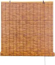 Bamboo Blinds,Outdoor Roll Up Blinds,Hand-Woven Reed Window Shade,Window Sun Privacy Drape,Easy Installation, for Patio/Garden/Window/Door (Size : 60x100cm/24X39in)