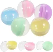 Ciieeo 50pcs Gumball Vending Capsules Empty Clear Colored Round Capsules Prize Container Vending Toy Box for Kids Party Favor Prize