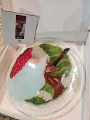 RARE New in Box SIGNED Peggy Karr Kris Kringle SANTA Round Plate 8"