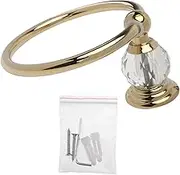 HOMSFOU 1Pc Golden Towel Ring Vintage Style Wall Mounted Towel Holder for Bathroom Towel Rack Elegant Bathroom Storage for Hand Towels and Fingertip Towels