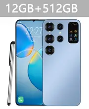 2024 Original S24 Ultra Smartphone 5G 7.0HD 16G+1T Dual Sim Cellphones Android Cell Phone Face Recognition 7000mAh Mobile Phone Blue 12G 512GB