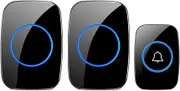 UnleashedRadiance Doorbell, Waterproof Doorbell Kit (One Button + Two Receivers), Can Distinguish Front and Back Doors, Suitable for Apartments, Hotels, Offices, Schools