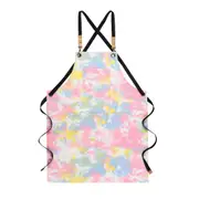 Kitchen Apron Green Creative Tie Dye Soft Cotton Unisex For Garden Use Aprons