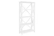 Daisy Bookshelf Bookcase 4 Tier Solid Acacia Wood Hampton Furniture - White