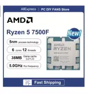 AMD Ryzen 5 7500F R5 7500F 3.7GHz 6-Core 12-Thread CPU Processor 5NM L3=32M 100-
