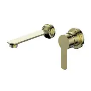 Greens Astro II Wall Basin Set-PVD Brushed Brass-LF251370BB