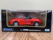 WELLY FORD MUSTANG MACH III RED 1:24 SCALE DIE CAST