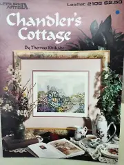 Leisure Arts Chandler's Cottage Cross Stitch Pattern Leaflet Thomas Kinkade