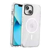 Magnetic for iPhone 13 for iPhone 14 Phone iPhone 13/14 Clear with White Frame