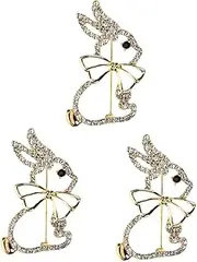 [LIFKOME] Bunny Brooch Lapel Pin Rabbit Enamel Brooch Bunny Decor Brooch Pin for Women Brooch Rabbit Jewelry Brooch for Clothes Collar Pin Brooch Suit Brooch Chain Alloy