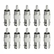 10pcs BNC Female to RCA Male Cable COAX Connector Adapter CCTV Camera Security