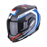 EXO-Tech Evo Carbon Cosy Black Red Blue Flip Back Helmet