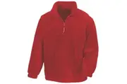 Result Unlined Active 1/4 Zip Anti-Pilling Fleece Top (Red) - UTBC920
