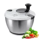 VEVOR Salad Spinner 4.5L Stainless Steel Large Vegetable Dryer Washer BPA-Free