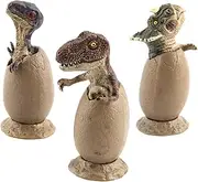 KONTONTY 3pcs Half Hatching Dinosaur Egg Model Realistic Dinosaur Decor for Birthday Parties Home Decor Themed Celebrations