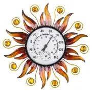 Indoor Outdoor Thermometer, Sun Wall-Mounted Thermometer with Humidity, Easy to