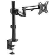 Brateck 17"-32" Monitor Desk Mount. Rotate, Extend, Tilt and Swivel. Supports VESA 75x75 &100x100.Max Load: 8Kgs. Max Arm Extension 386mm. Matte Black Colour. [LDT30-C012]