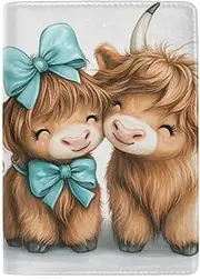 [GAIREG] Passport Case Men Passport Case, Cute Highland Cow Friends
