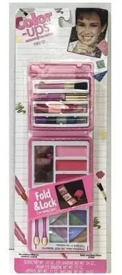 Vintage NEW 1991 Color-Ups Kids Play MakeUp Fold Lock Carrying Case