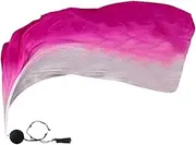 [Generic] Belly Dance Veil Silk,Colorful Silk Scarf Veils - Elegant Belly Dance Poi Streamer, Gradual Colors Silk Scarf Veil for Flow Arts, Worship and Dance Practice