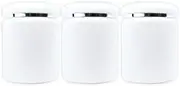 MYOC White Plastic Jar with Inner Liners & Dome Lid 500gm (17.6 Oz) Refillable Make-up Cosmetic Jars Empty Face Cream Eye Shadow Lip Balm Lotion Storage Container Pot Case (500 gm (Pack of 3))