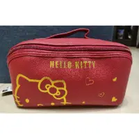 在飛比找蝦皮購物優惠-正版 Hello Kitty 維尼熊 燙金 手提 美妝包 收