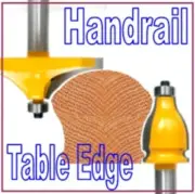 2 pc 1/2" Shank Handrail and Table Edge Router Bit Set S