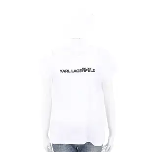 KARL LAGERFELD K/IKONIK 躲貓貓LOGO設計白色棉質T恤