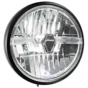 LED Headlights " Flash " Nevo Style Clear Glass E-Certified Universal Motorcycle