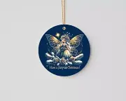 Christmas Ornament, Have a Fairytale Christmas Ceramic Christmas Ornament