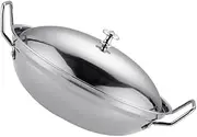 CIYODO Stainless Steel Pot for Hot Pot Cooking Pot Double Handle Sturdy and Safe for Kitchen Random Style