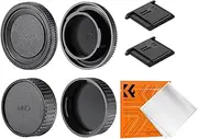 K&F Concept Body Cap + Rear Lens Cap Compatible with Minolta MD Mount SR-2, SR-7, SR-T 101, X-1, XE-5, XE, XE-1, XE-7, XD-7, XD-11, XG-M Camera Lens Accessories with Hot Shoe Cover