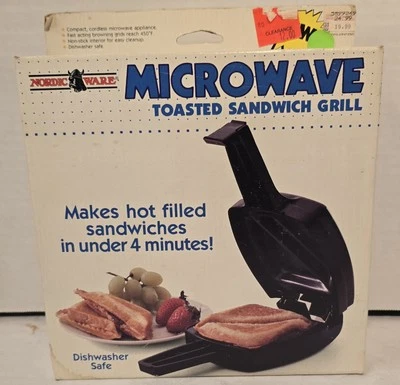 Nordic Ware Microwave toasted Sandwich Grill Made In USA New In Box
