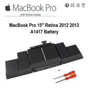 Genuine Apple MacBook Pro 15" Retina 2012 2013 A1417 Battery 8460mAh + Tools