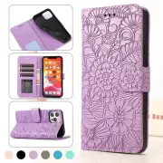 For iPhone 15 14 Pro Max 13 12 11 XS XR 8 7+ Leather Wallet Card Flip Stand Case