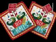 Elf Christmas Potholder Set Kay Dee Festive Holiday Pattern NWT Set