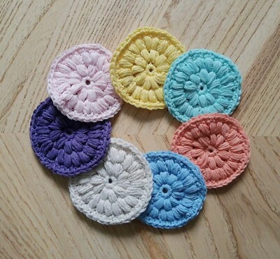 100% Cotton Crochet Face Scrubbies Pack of Four Handmade Gift