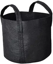 BESPORTBLE 5PCS Felt Planting Bag Durable Breathable Garden Planter for Outdoor Indoor Use Professional Gardening Container for Growing Succulents Vegetables Black