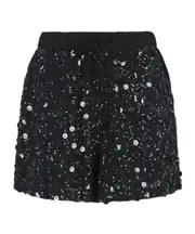 P.A.R.O.S.H. Galassia Sequined Drawstring Shorts Black